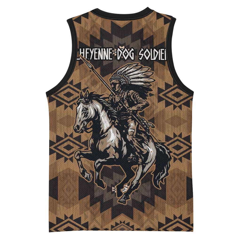 Native American Chief Warrior Basketball Jersey Feather Headdress and Horse Tribal Arrow Pattern - Wonder Print Shop