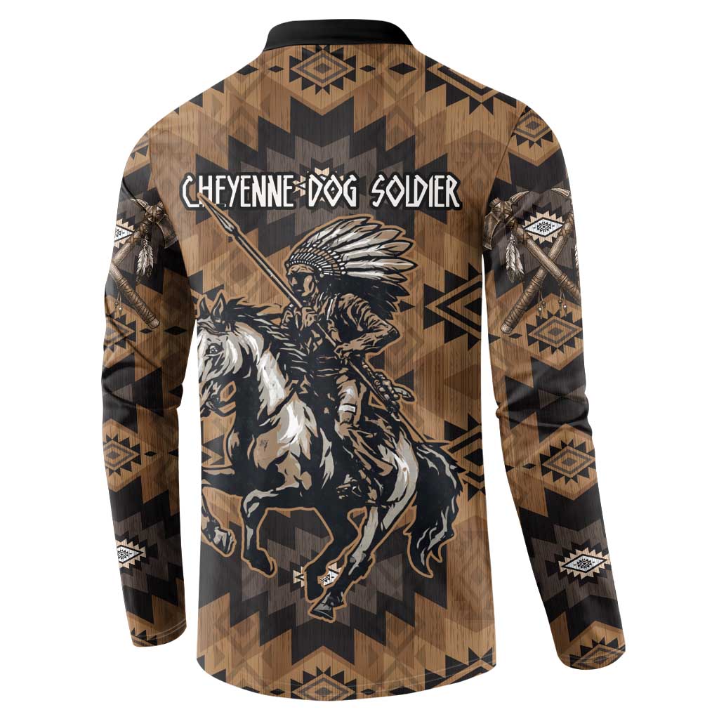 Native American Chief Warrior Button Sweatshirt Feather Headdress and Horse Tribal Arrow Pattern - Wonder Print Shop