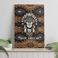Native American Chief Warrior Canvas Wall Art Feather Headdress and Horse Tribal Arrow Pattern - Wonder Print Shop