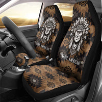 Native American Chief Warrior Car Seat Cover Feather Headdress and Horse Tribal Arrow Pattern - Wonder Print Shop