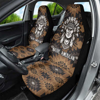 Native American Chief Warrior Car Seat Cover Feather Headdress and Horse Tribal Arrow Pattern - Wonder Print Shop