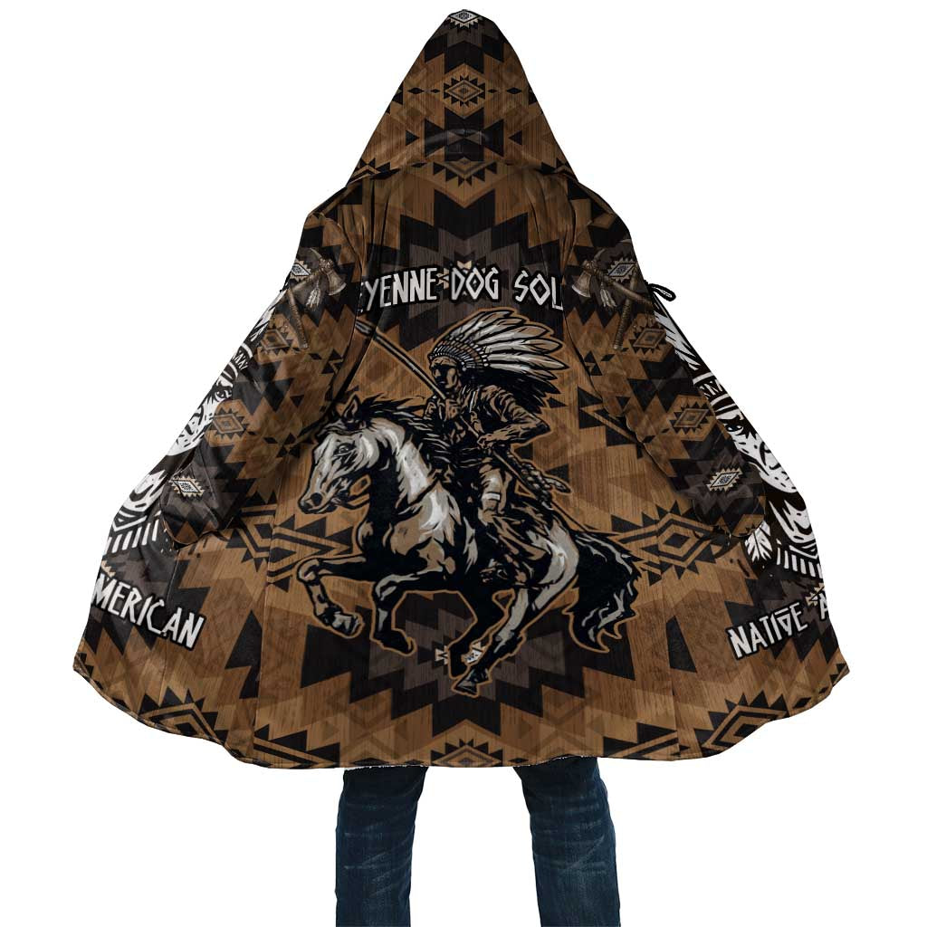 Native American Chief Warrior Cloak Feather Headdress and Horse Tribal Arrow Pattern - Wonder Print Shop