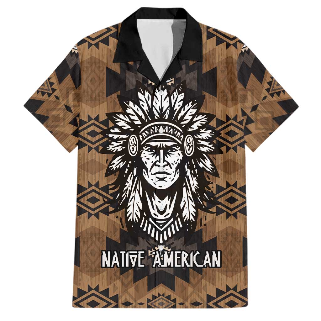 Native American Chief Warrior Family Matching Off Shoulder Short Dress and Hawaiian Shirt Feather Headdress and Horse Tribal Arrow Pattern - Wonder Print Shop