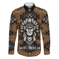 Native American Chief Warrior Family Matching Off Shoulder Short Dress and Hawaiian Shirt Feather Headdress and Horse Tribal Arrow Pattern - Wonder Print Shop