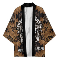 Native American Chief Warrior Kimono Feather Headdress and Horse Tribal Arrow Pattern - Wonder Print Shop