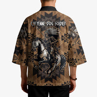 Native American Chief Warrior Kimono Feather Headdress and Horse Tribal Arrow Pattern - Wonder Print Shop
