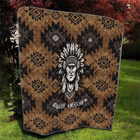 Native American Chief Warrior Quilt Feather Headdress and Horse Tribal Arrow Pattern - Wonder Print Shop