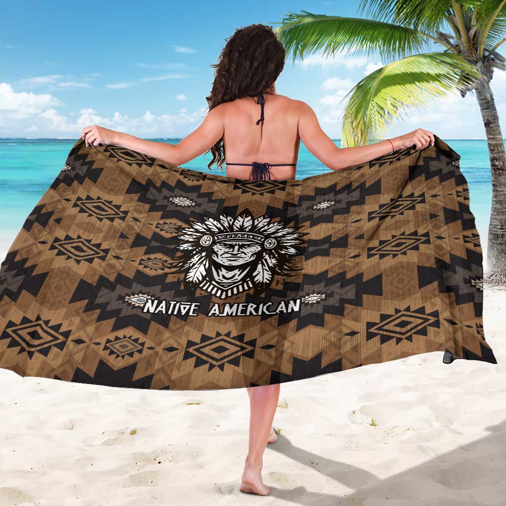 Native American Chief Warrior Sarong Feather Headdress and Horse Tribal Arrow Pattern - Wonder Print Shop