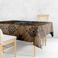 Native American Chief Warrior Tablecloth Feather Headdress and Horse Tribal Arrow Pattern - Wonder Print Shop