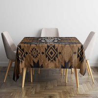 Native American Chief Warrior Tablecloth Feather Headdress and Horse Tribal Arrow Pattern - Wonder Print Shop