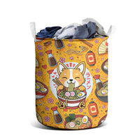 Kawaii Ramen Cute Anime Dog Corgi Laundry Basket Japanese Noodles