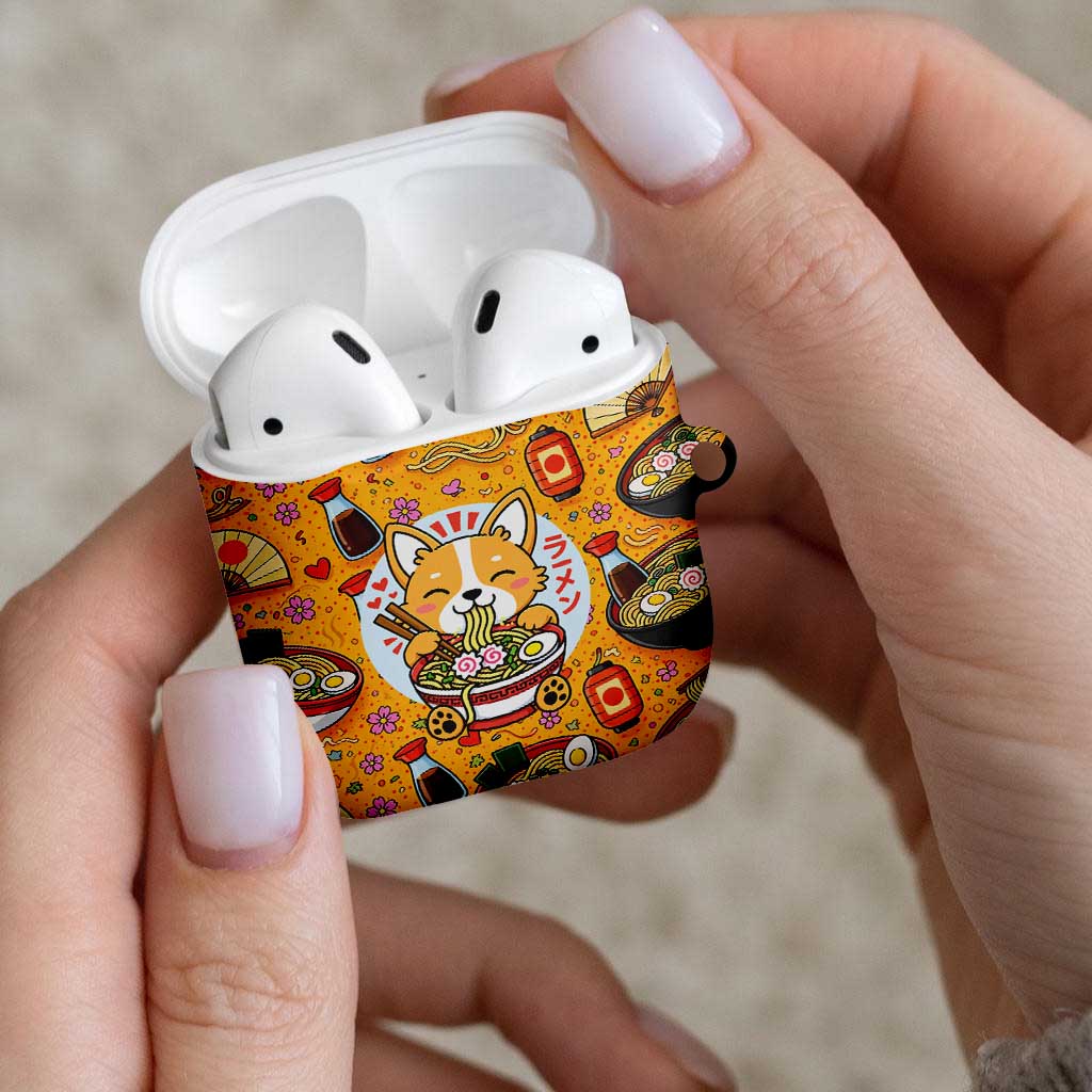 Kawaii Ramen Cute Anime Dog Corgi AirPods Case Japanese Noodles