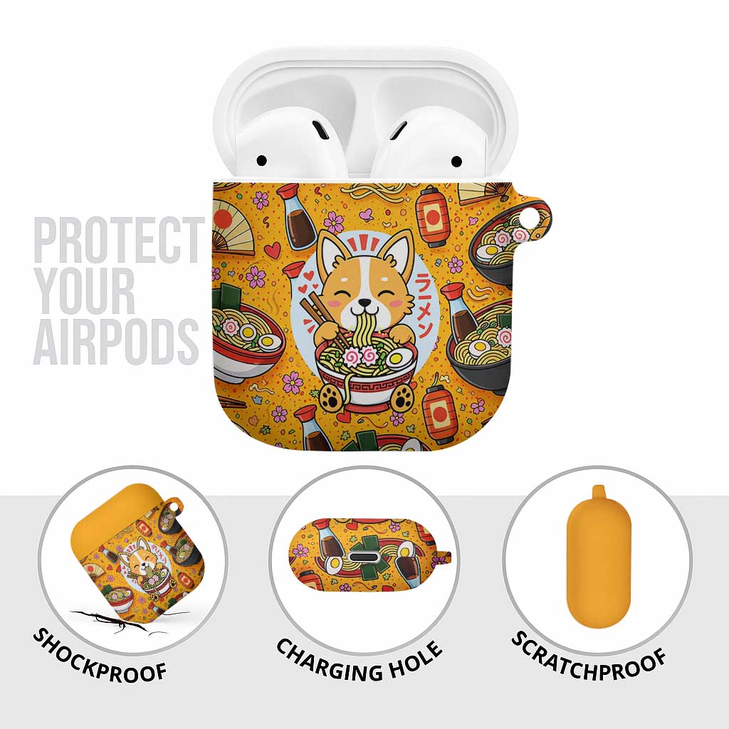 Kawaii Ramen Cute Anime Dog Corgi AirPods Case Japanese Noodles