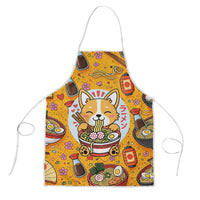 Kawaii Ramen Cute Anime Dog Corgi Apron Japanese Noodles