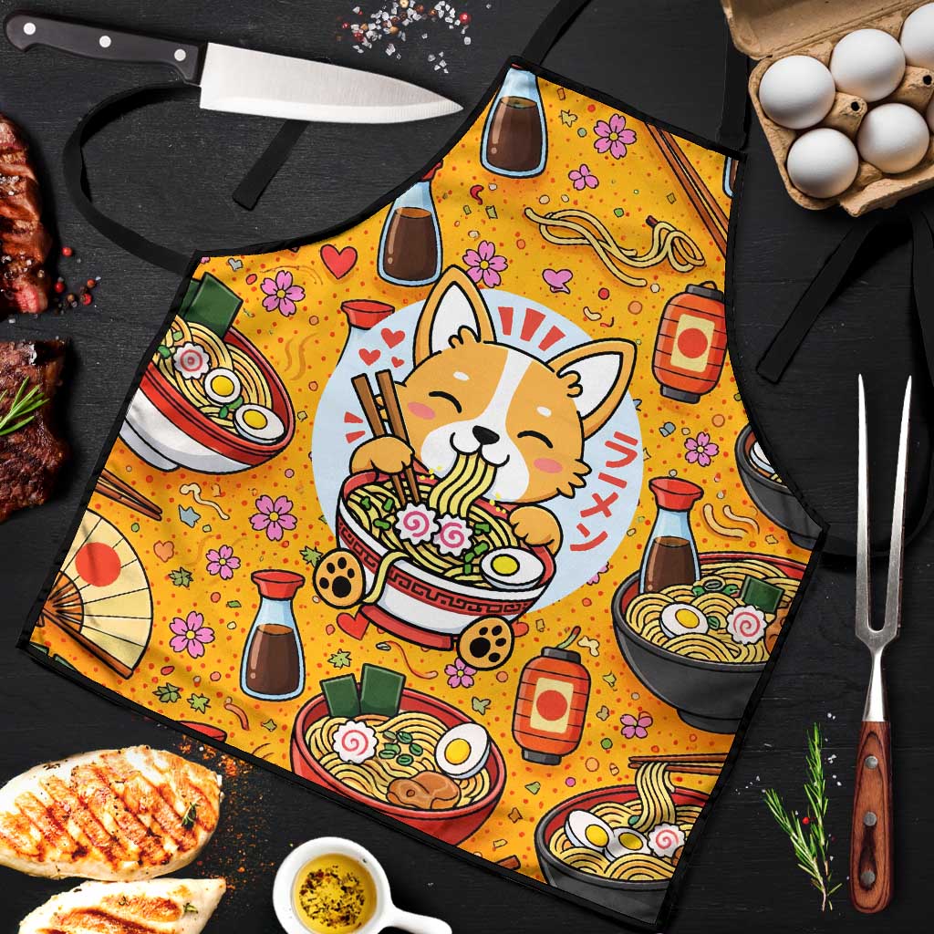 Kawaii Ramen Cute Anime Dog Corgi Apron Japanese Noodles