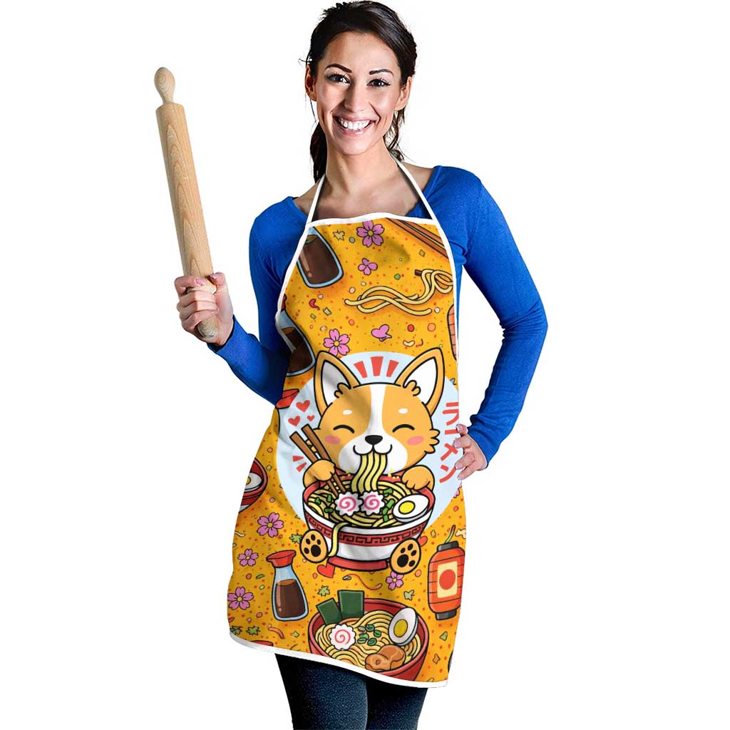 Kawaii Ramen Cute Anime Dog Corgi Apron Japanese Noodles