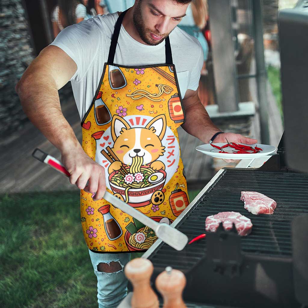 Kawaii Ramen Cute Anime Dog Corgi Apron Japanese Noodles