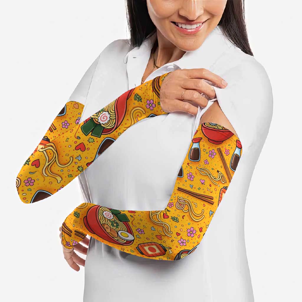 Kawaii Ramen Cute Anime Dog Corgi Arm Sleeves Japanese Noodles