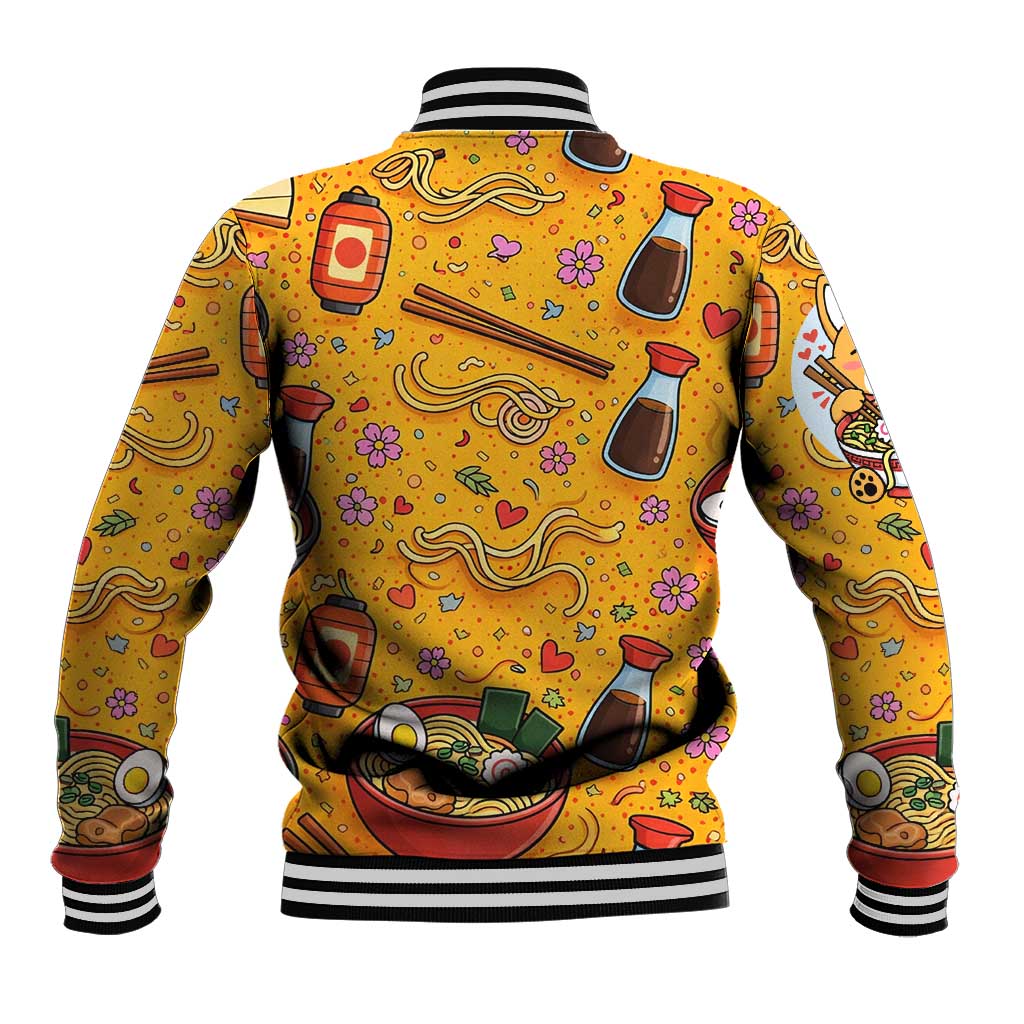 Kawaii Ramen Cute Anime Dog Corgi Baseball Jacket Japanese Noodles