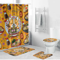 Kawaii Ramen Cute Anime Dog Corgi Bathroom Set Japanese Noodles