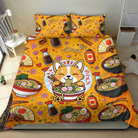 Kawaii Ramen Cute Anime Dog Corgi Bedding Set Japanese Noodles