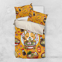 Kawaii Ramen Cute Anime Dog Corgi Bedding Set Japanese Noodles