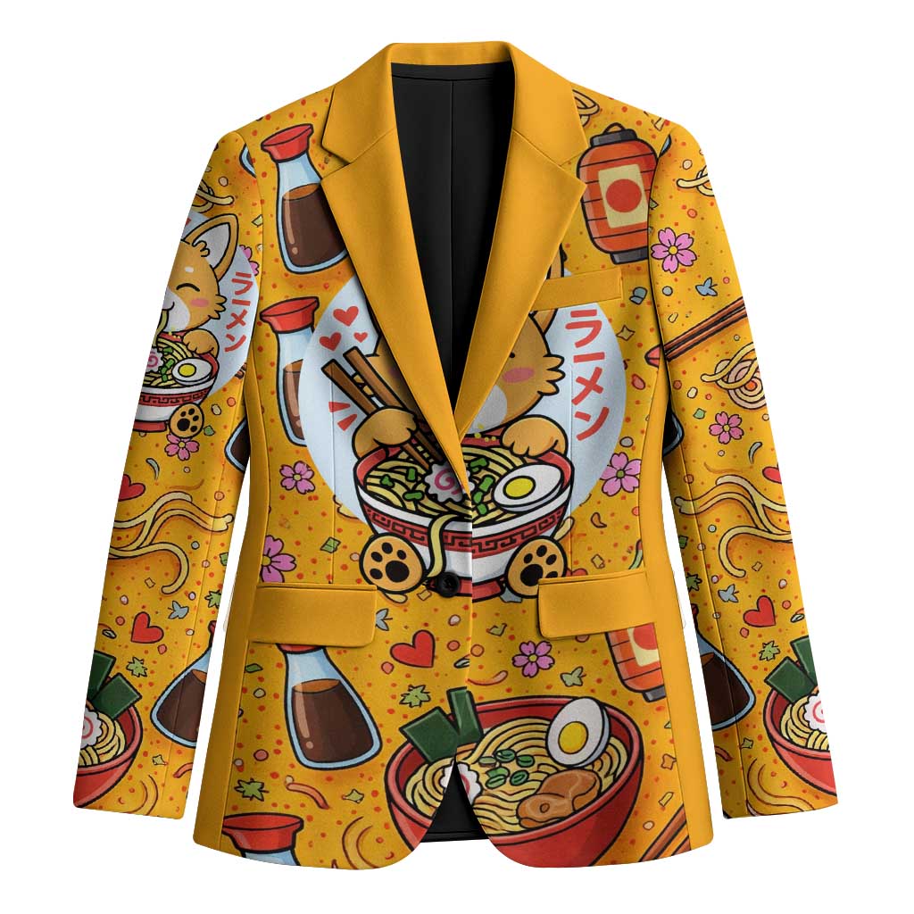 Kawaii Ramen Cute Anime Dog Corgi Blazer Japanese Noodles