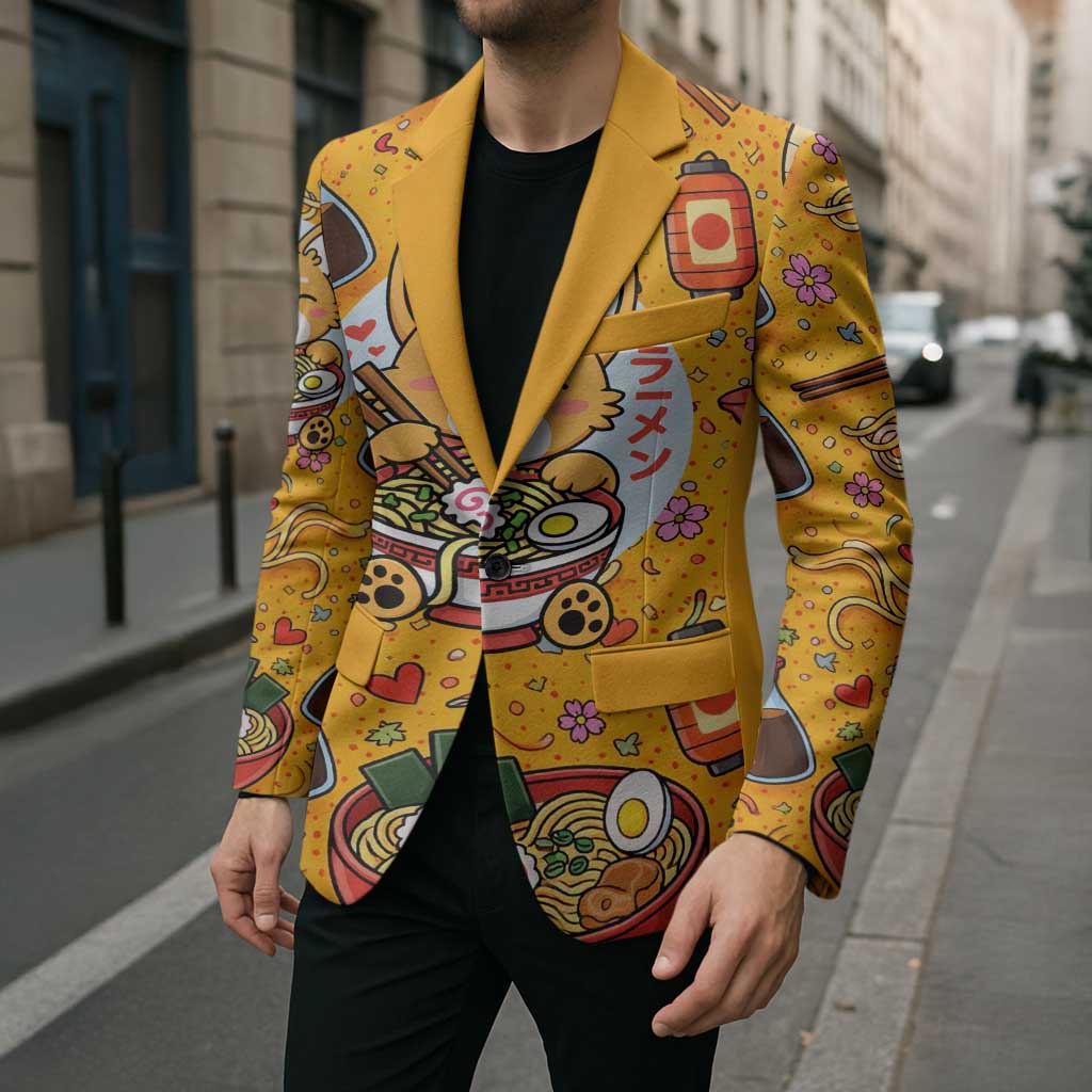 Kawaii Ramen Cute Anime Dog Corgi Blazer Japanese Noodles
