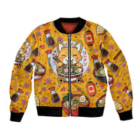 Kawaii Ramen Cute Anime Dog Corgi Bomber Jacket Japanese Noodles
