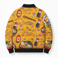 Kawaii Ramen Cute Anime Dog Corgi Bomber Puffer Jacket Japanese Noodles