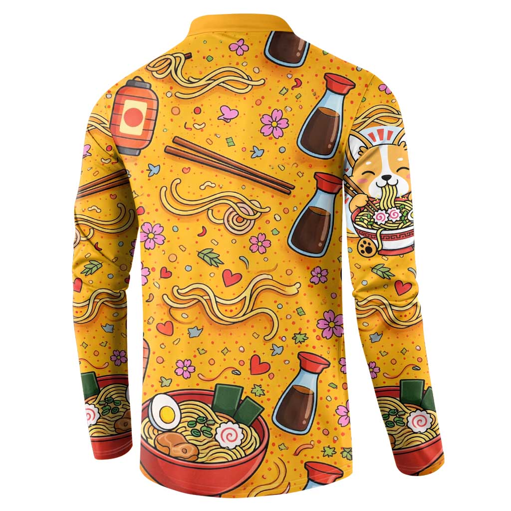Kawaii Ramen Cute Anime Dog Corgi Button Sweatshirt Japanese Noodles