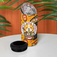 Kawaii Ramen Cute Anime Dog Corgi 4 in 1 Can Cooler Tumbler Japanese Noodles