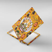 Kawaii Ramen Cute Anime Dog Corgi Canvas Wall Art Japanese Noodles