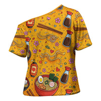 Kawaii Ramen Cute Anime Dog Corgi Cross Shoulder Shirt Japanese Noodles