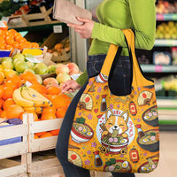 Kawaii Ramen Cute Anime Dog Corgi Grocery Bag Japanese Noodles
