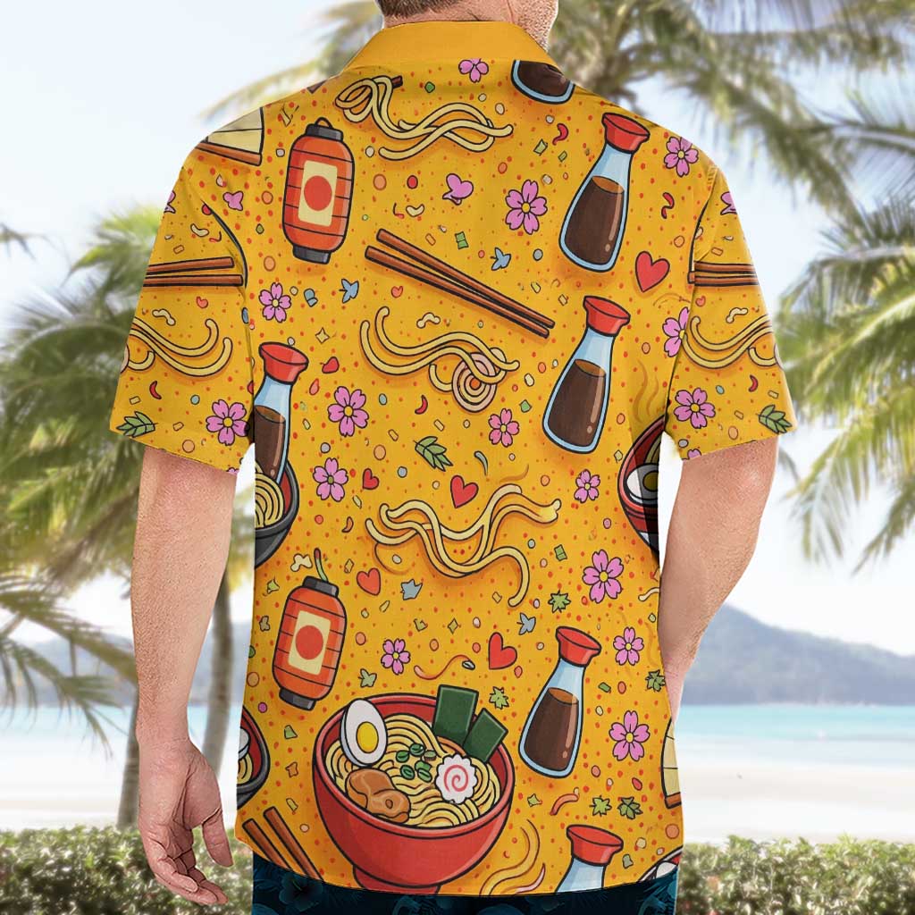 Kawaii Ramen Cute Anime Dog Corgi Hawaiian Shirt Japanese Noodles