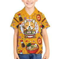 Kawaii Ramen Cute Anime Dog Corgi Hawaiian Shirt Japanese Noodles