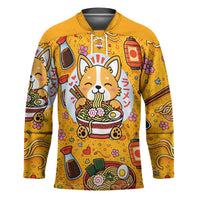 Kawaii Ramen Cute Anime Dog Corgi Hockey Jersey Japanese Noodles