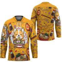 Kawaii Ramen Cute Anime Dog Corgi Hockey Jersey Japanese Noodles