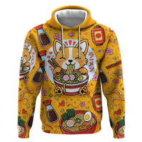 Kawaii Ramen Cute Anime Dog Corgi Hoodie Japanese Noodles
