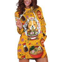 Kawaii Ramen Cute Anime Dog Corgi Hoodie Dress Japanese Noodles