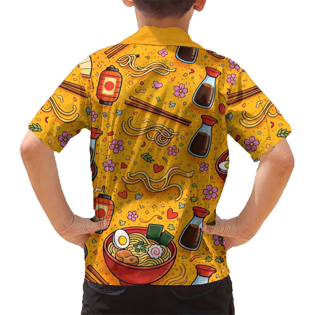 Kawaii Ramen Cute Anime Dog Corgi Kid Hawaiian Shirt Japanese Noodles