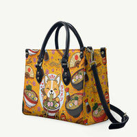 Kawaii Ramen Cute Anime Dog Corgi Leather Bag Japanese Noodles