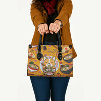 Kawaii Ramen Cute Anime Dog Corgi Leather Bag Japanese Noodles