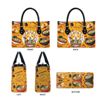 Kawaii Ramen Cute Anime Dog Corgi Leather Bag Japanese Noodles