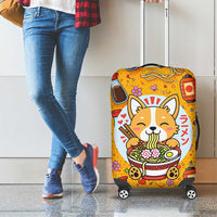 Kawaii Ramen Cute Anime Dog Corgi Luggage Cover Japanese Noodles