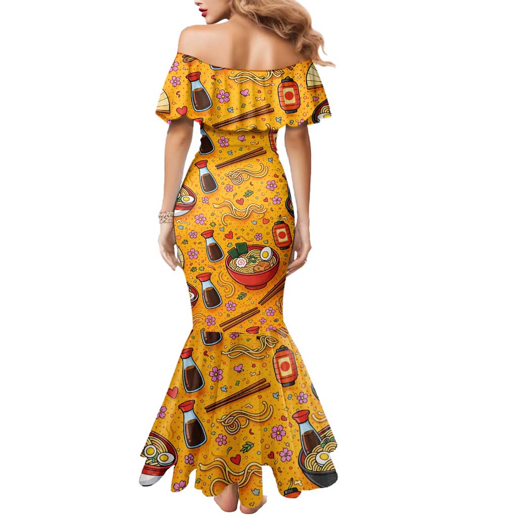 Kawaii Ramen Cute Anime Dog Corgi Mermaid Dress Japanese Noodles