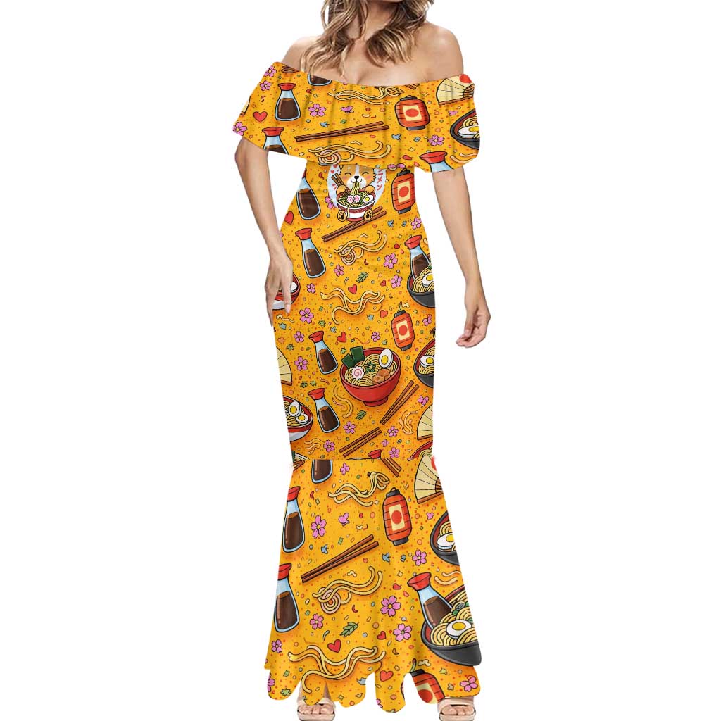 Kawaii Ramen Cute Anime Dog Corgi Mermaid Dress Japanese Noodles