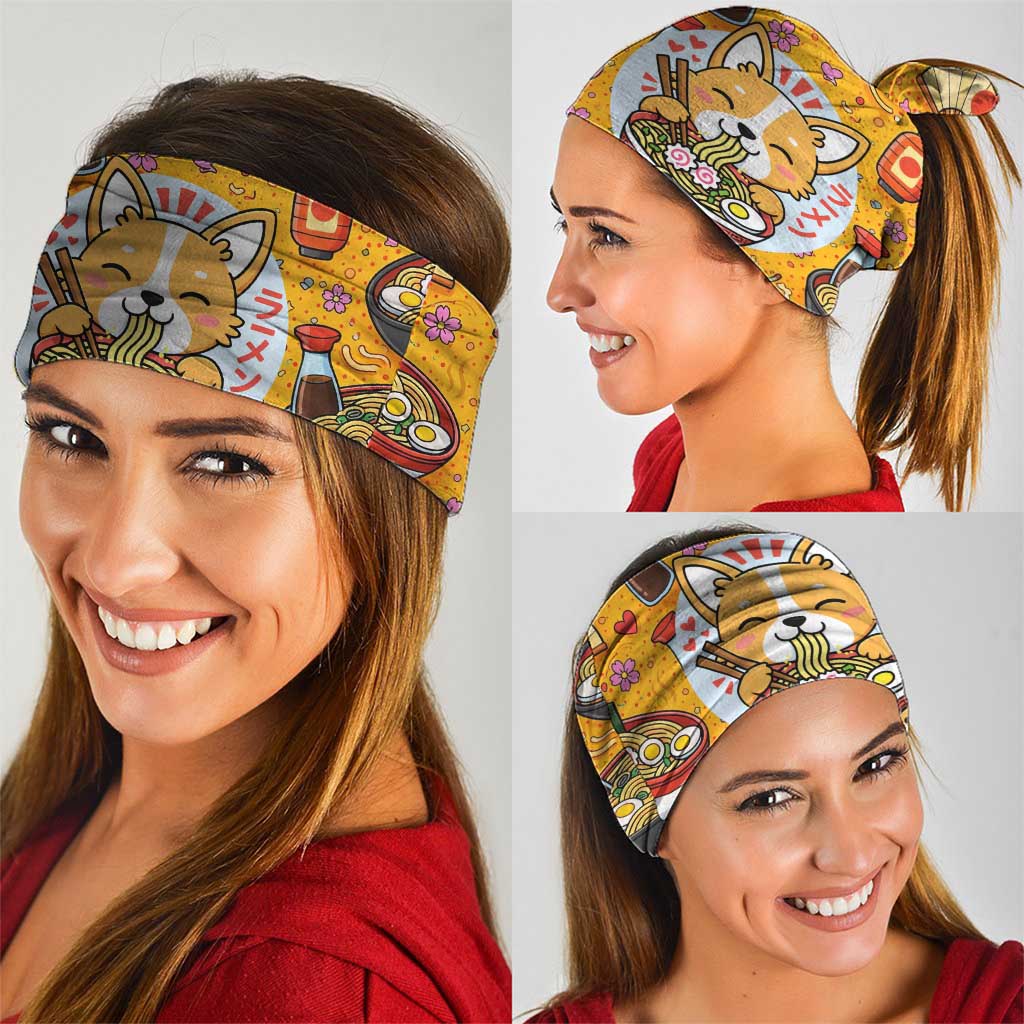 Kawaii Ramen Cute Anime Dog Corgi Neck Gaiter Japanese Noodles