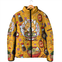 Kawaii Ramen Cute Anime Dog Corgi Padded Jacket Japanese Noodles